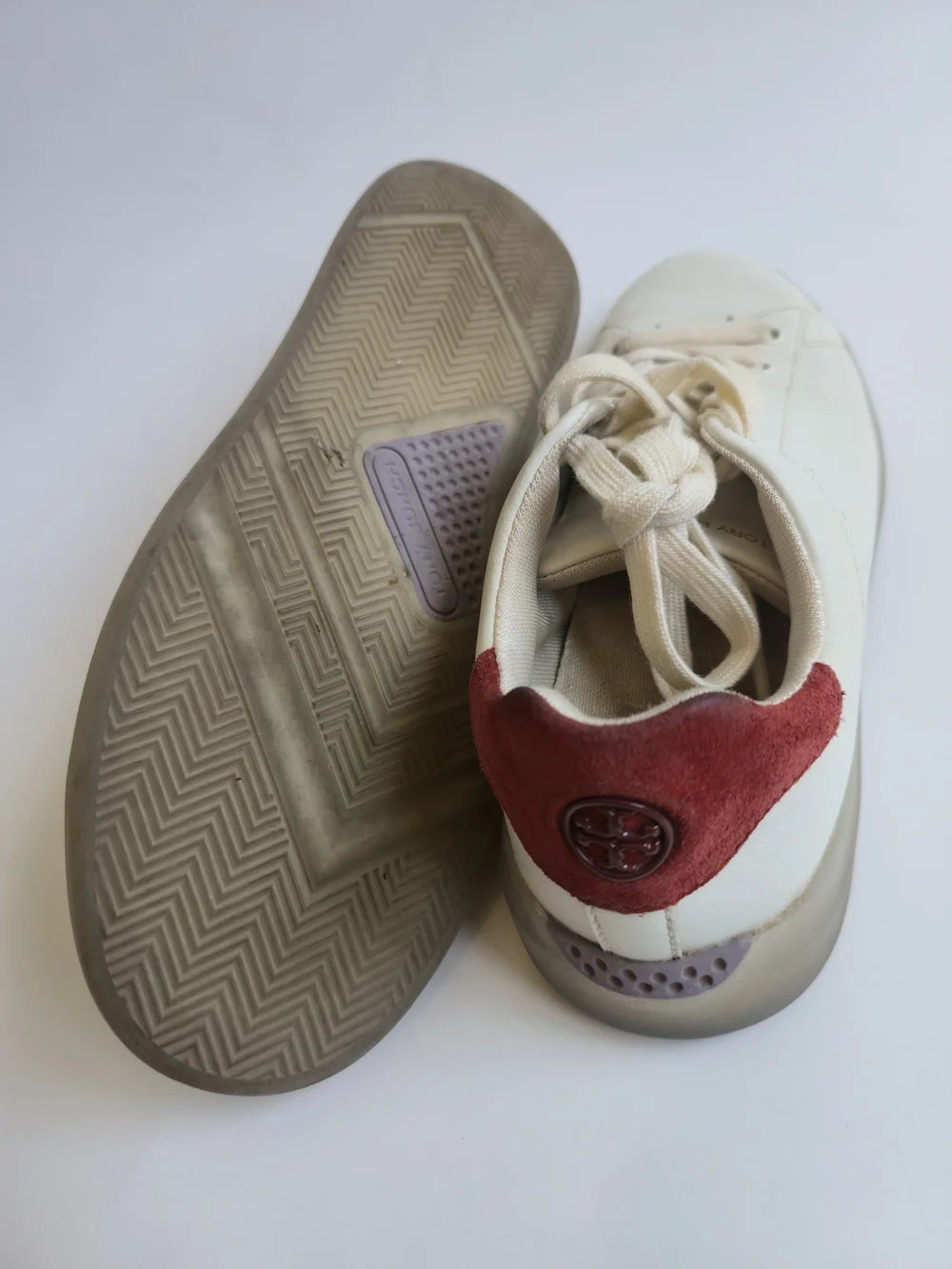 Tory Burch Howell Court Sneakers shoes women's 7 Off-white leather